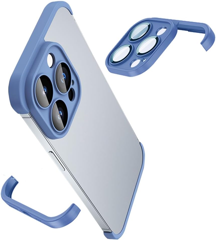 teroxa Compatible con iPhone 15 Pro Funda protectora de lente de cámara, diseño de refrigeración sin cubierta trasera compatible con cargador