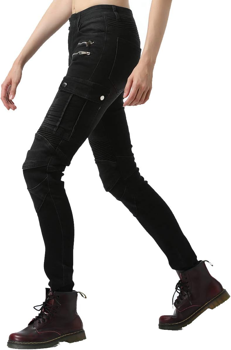 Pantalones de motociclista para mujer, pantalones de protección para ciclismo