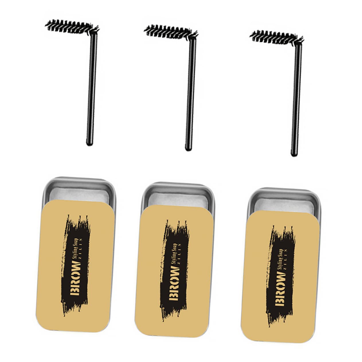 ADOCARN 3 juegos de cejas, crema para cejas Cosméticos de maquillaje para cejas Cera para dar forma a jabón Cera de gel duradero Jabón para cejas