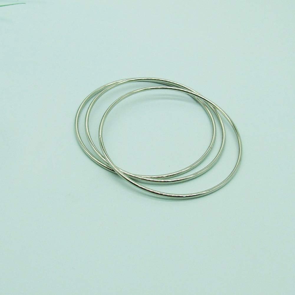 12 anillos de metal plateado de 4 pulgadas, anillos de macramé para atrapasueños y manualidades (plata, 4 pulgadas)