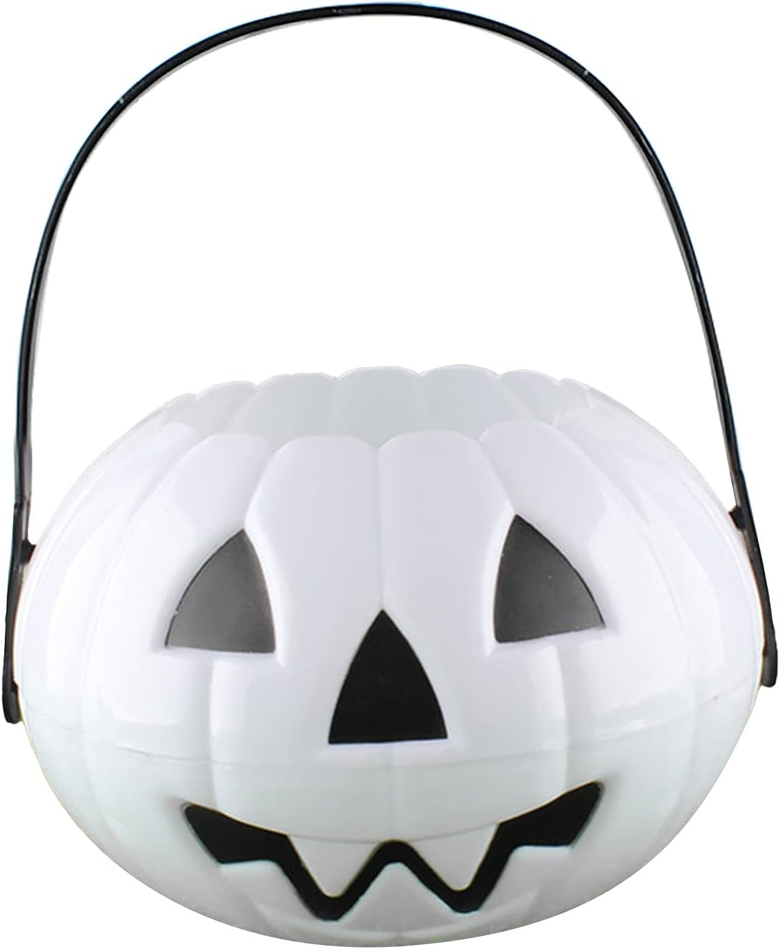 Cubo para dulces de Halloween, cubos de dulces de Halloween, bolsas de dulce o truco, reutilizable, portátil, cara de calabaza, bolsas para fiestas