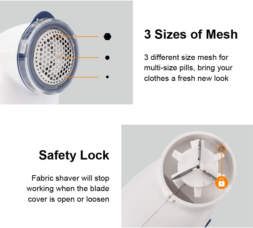 windson Removedor de pelusa para afeitadora de tela, afeitadora de ropa con 5 alturas ajustables, desfuzzer para suéter y pelusas para ropa, muebles