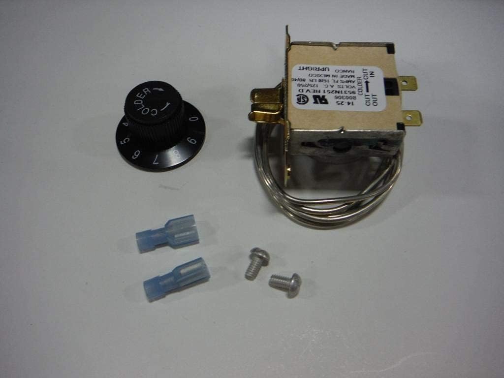 TRUE – Kit de control de temperatura 800393 800306 – Termostato de piezas de refrigerador 831932, 461387. Pieza de repuesto original OEM con