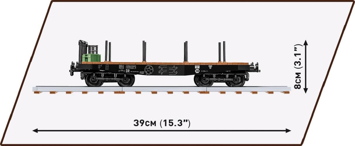 COBI Colección Histórica Segunda Guerra Mundial Schwerer Plattformwagen Tipo Ssys
