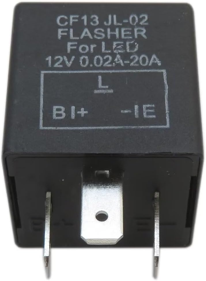 3-Pin CF13 JL-02 Adjustable LED Flasher Relay for Turn Signal Light Hyper Flash Fix Replacement for 2016 Hyundai Elantra GT GLS Hatchback 4-Door