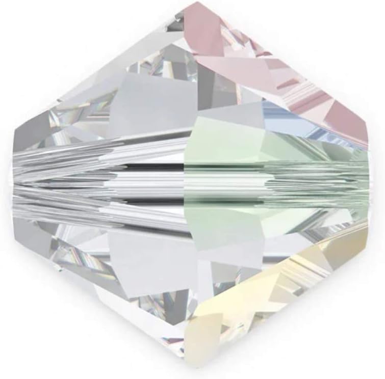 500 cuentas de cristal bicono facetadas sueltas Preciosa auténticas de 0.157 in (0.16 pulgadas) de cristal pequeño AB compatibles con cristales de