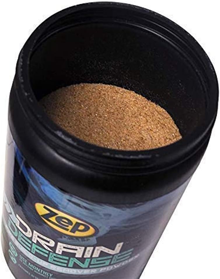 Zep Drain Defense ZDC16 – Limpiador de drenaje enzimático en polvo, 18 onzas (caja de 12), seguro para tuberías y sistemas sépticos
