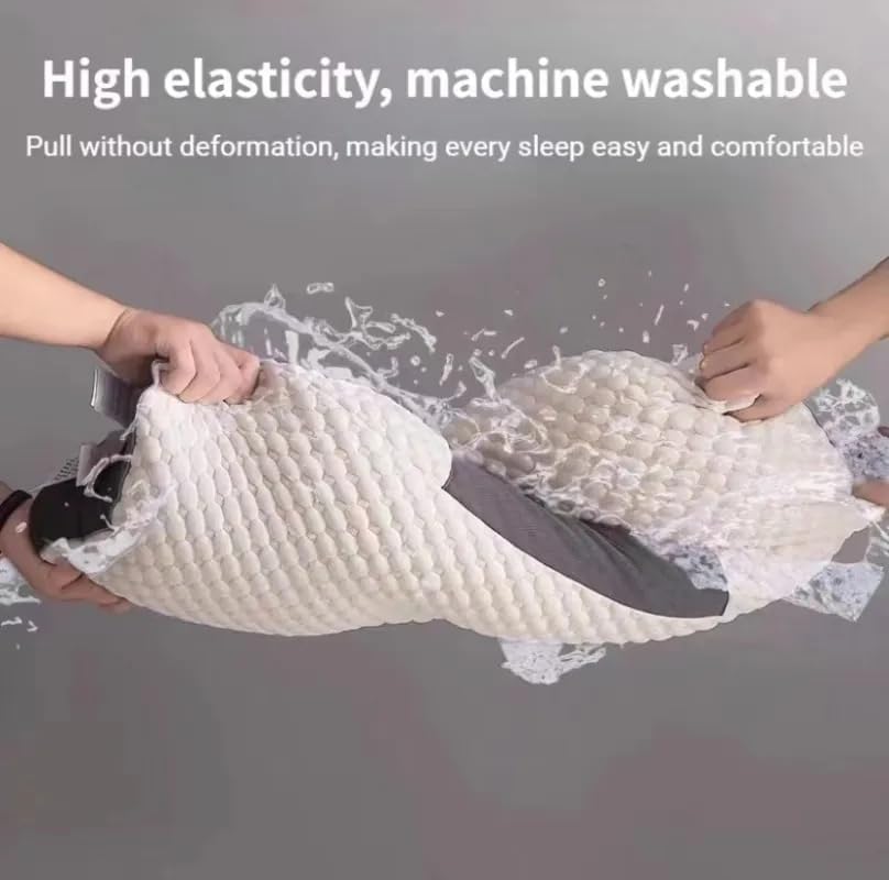 Jawyem Almohada ortopédica cervical del masaje del balneario 3D para ayudar a dormir y proteger la almohada del cuello de la fibra de soja del