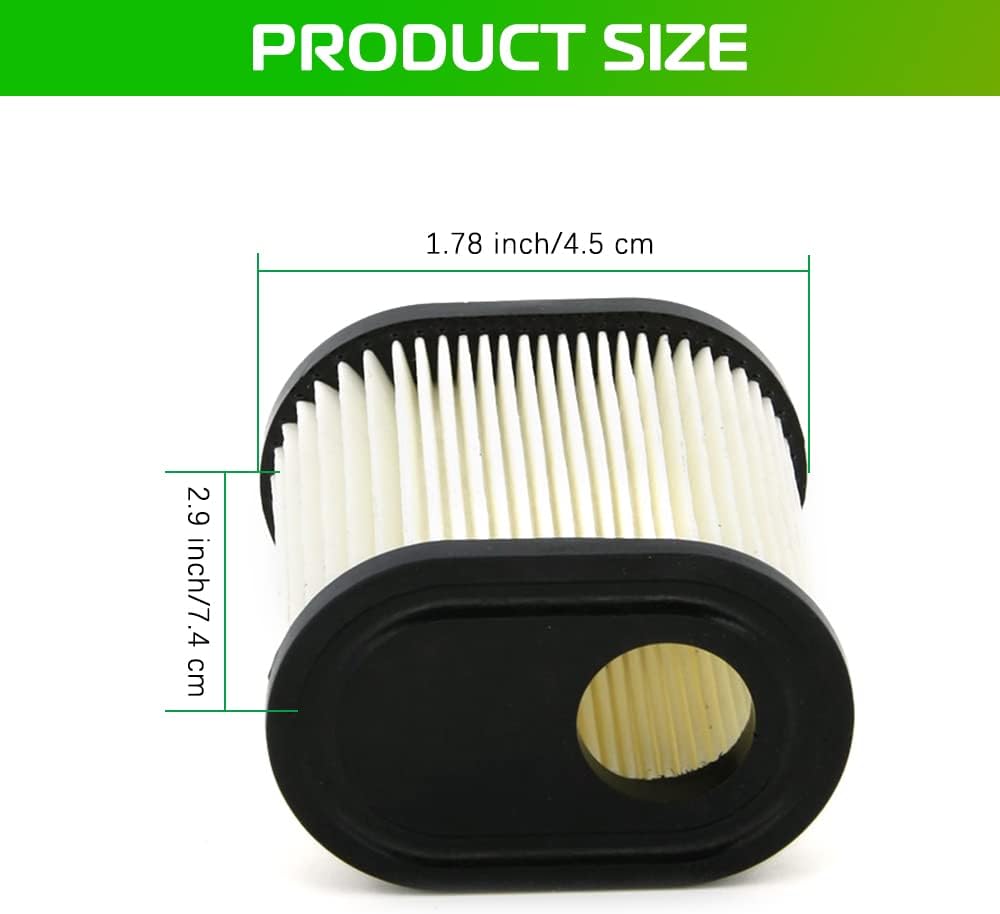 Filtro de aire compatible con Toro Recycler 22 6.5HP 20016 20017 20018 repuesto de filtro de aire para cortacésped 36905 (2 unidades)