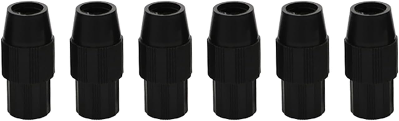 6 unidades de conector de tubo telescópico reductor, localizador de poste de red, adaptador de tubo telescópico, hebilla de bloqueo fijo, piezas de