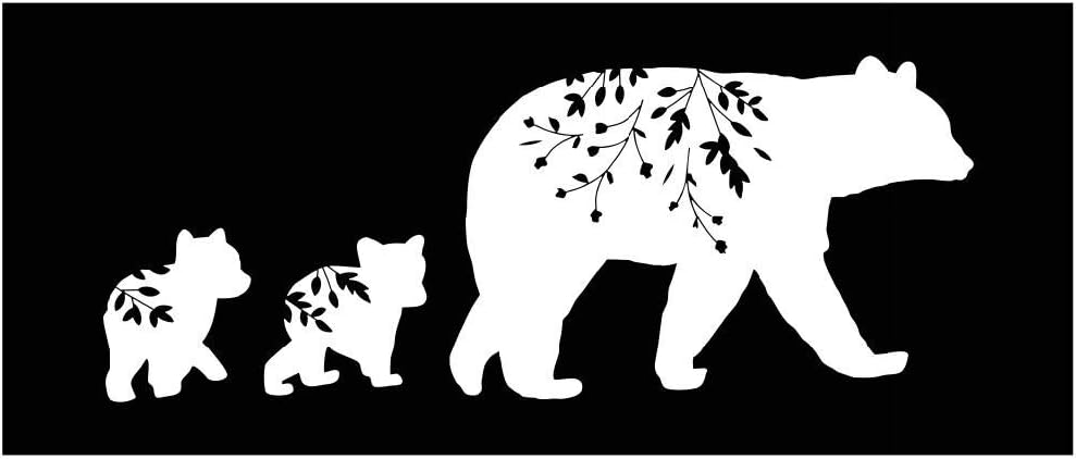 Calcomanía de vinilo Mama Bear Cubs Branches  Blanco  Fabricado en Estados Unidos por Foxtail Decals  para ventanas de automóvil, tabletas,
