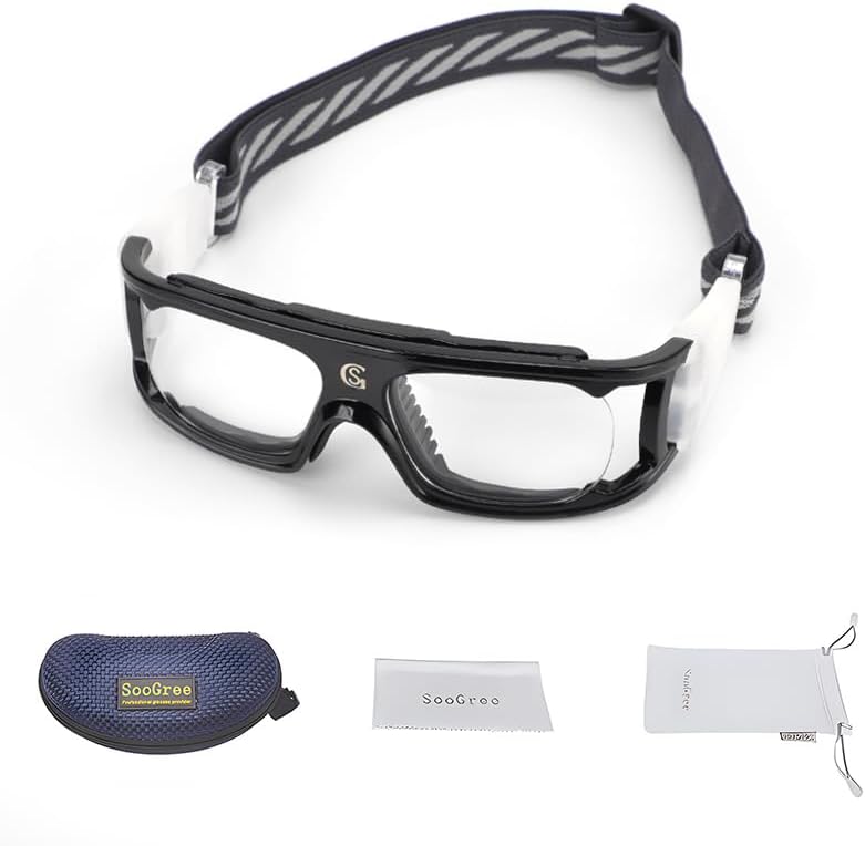 SooGree – Lentes deportivos para correr, lentes de protección polarizados, anti niebla absorción de golpes con correa ajustable