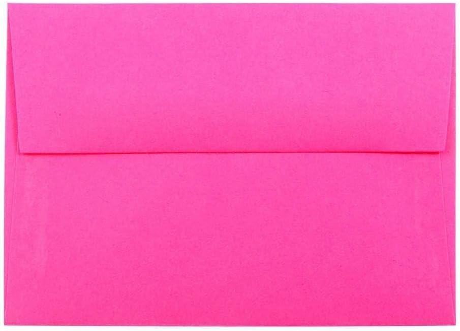 JAM PAPER Sobres de invitación de colores A1 de 4 barras – 3 58 x 5 18 – Ultra fucsia rosa intenso – 50 unidades