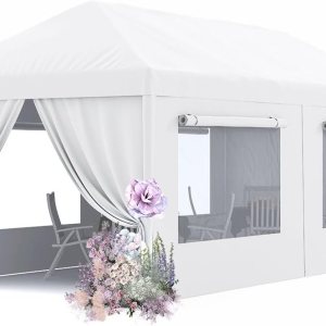 Tienda de campaña para fiestas de 10 x 20 pies con ventanas enrollables ventiladas, tienda de campaña resistente para fiestas al aire libre, tienda Tienda de campaña para fiestas de 10 x 20 pies con ventanas enrollables ventiladas, tienda de campaña resistente para fiestas al aire libre, tienda