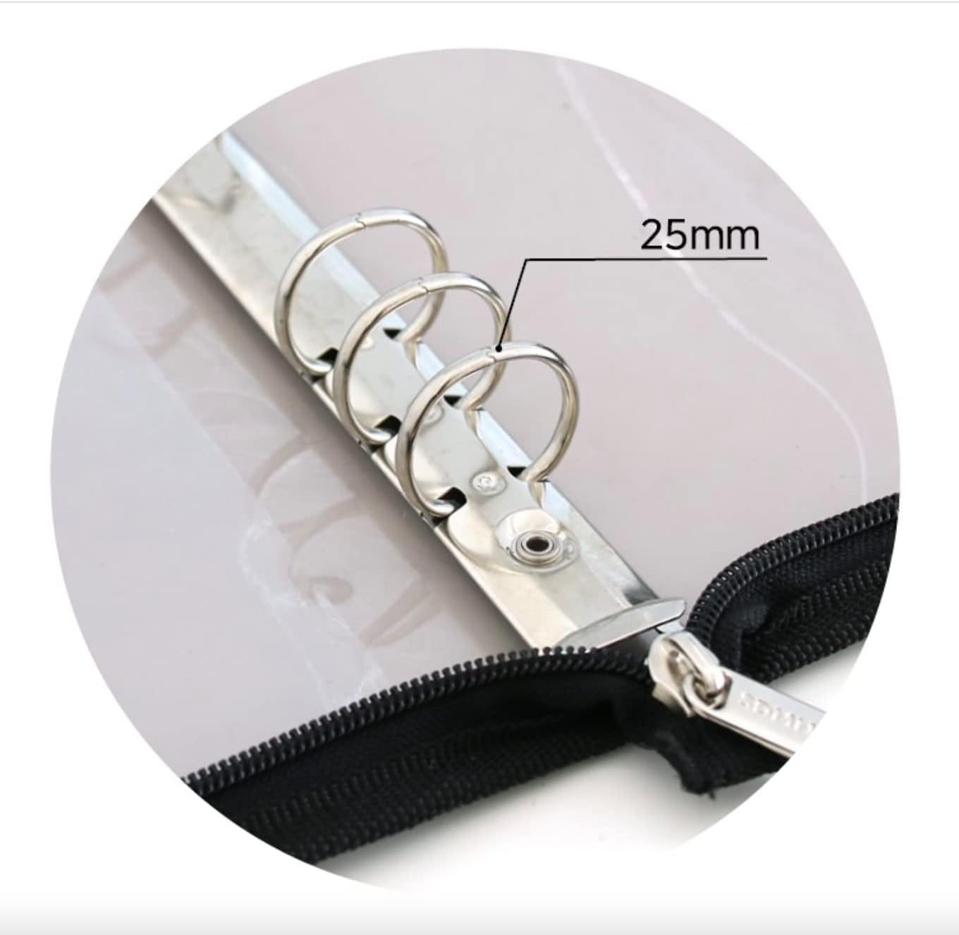 Bonita carpeta de 6 anillos coreana de composición estética recargable A5 + hoja de calcomanías, 176 páginas, cubierta suave, papelería kawaii sin