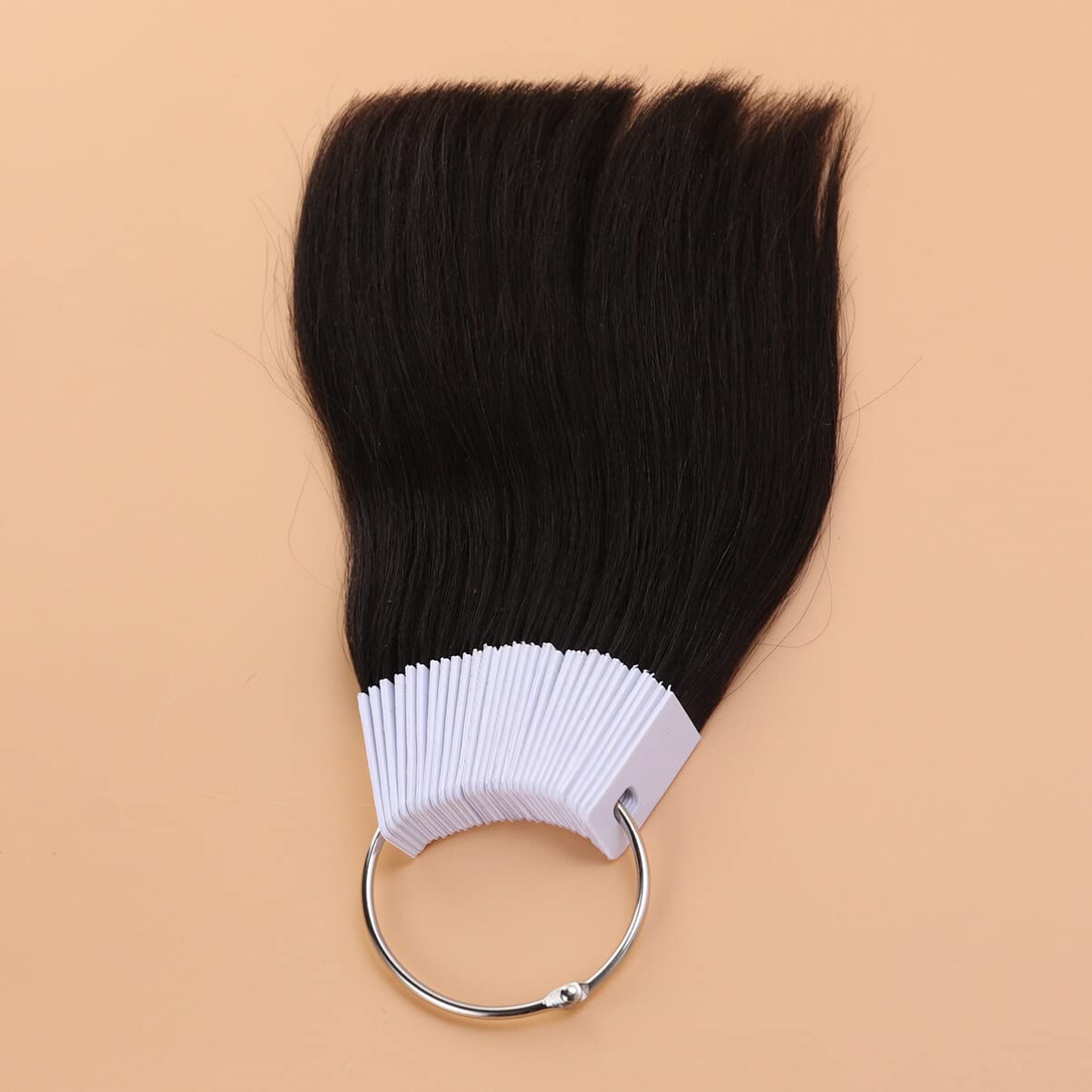 SHERCHPRY 30 unids cabello humano color anillo extensiones de color de pelo tabla de prueba de color muestras de color de cabello muestras de prueba