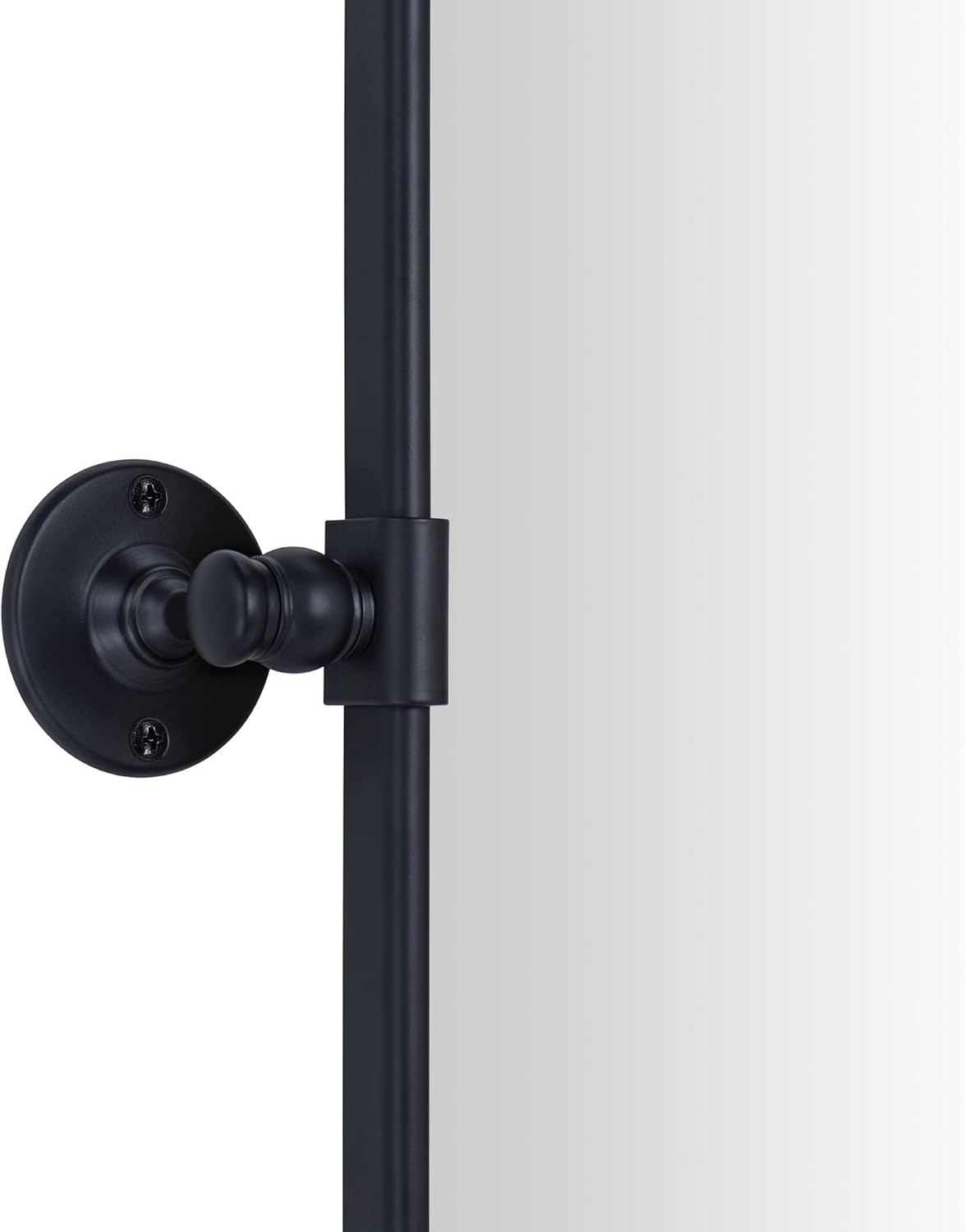 TEHOME Espejo pivote horizontal, espejo de inclinación negro para baño, espejo de baño rectangular con marco de metal biselado, 35 x 23 pulgadas