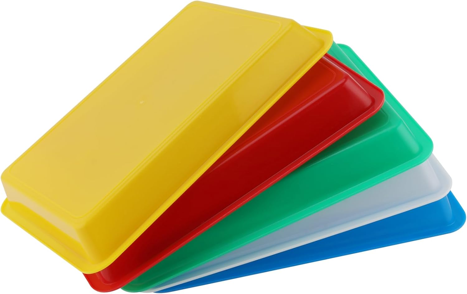 15 bandejas de plástico para arte, bandejas de actividades para el aula, bandejas coloridas para el aula, bandeja de actividades de plástico para