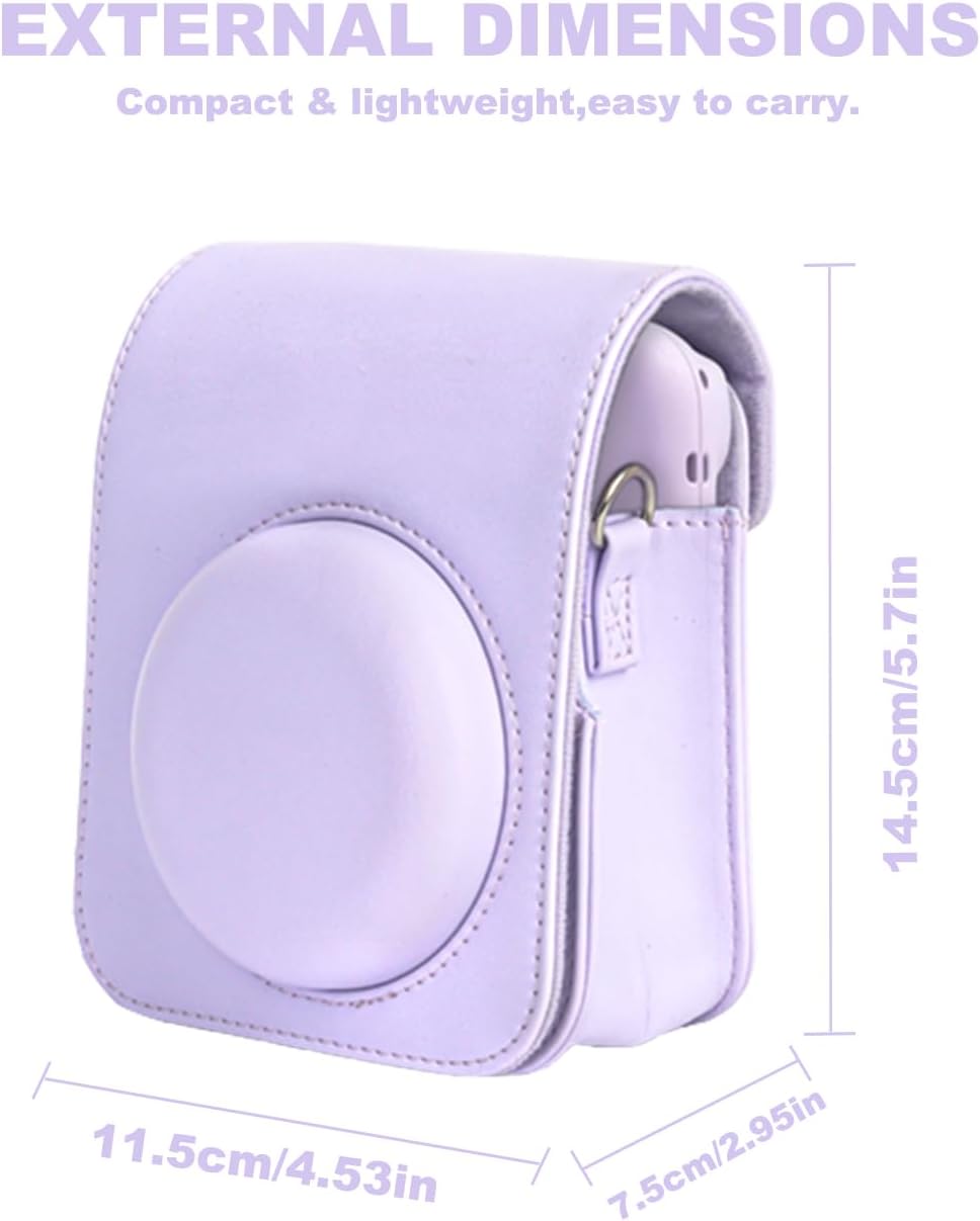 Kit de accesorios 12 en 1 para cámara instantánea Fujifilm Instax Mini 12 con funda para cámara, álbum de fotos y marcos, calcomanía de bricolaje,
