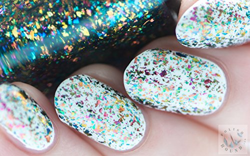 ILNP Ferris Wheel – Esmalte de uñas con copos Ultra Chrome en color verde, oro, azul, rojo, morado, rosa