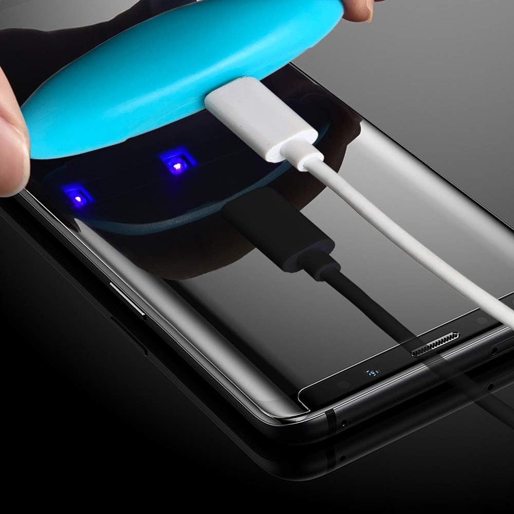 Johncase Paquete de 2 protectores de pantalla compatibles con Samsung Galaxy Note 8  Note 9, película de vidrio templado curvado 3D de borde