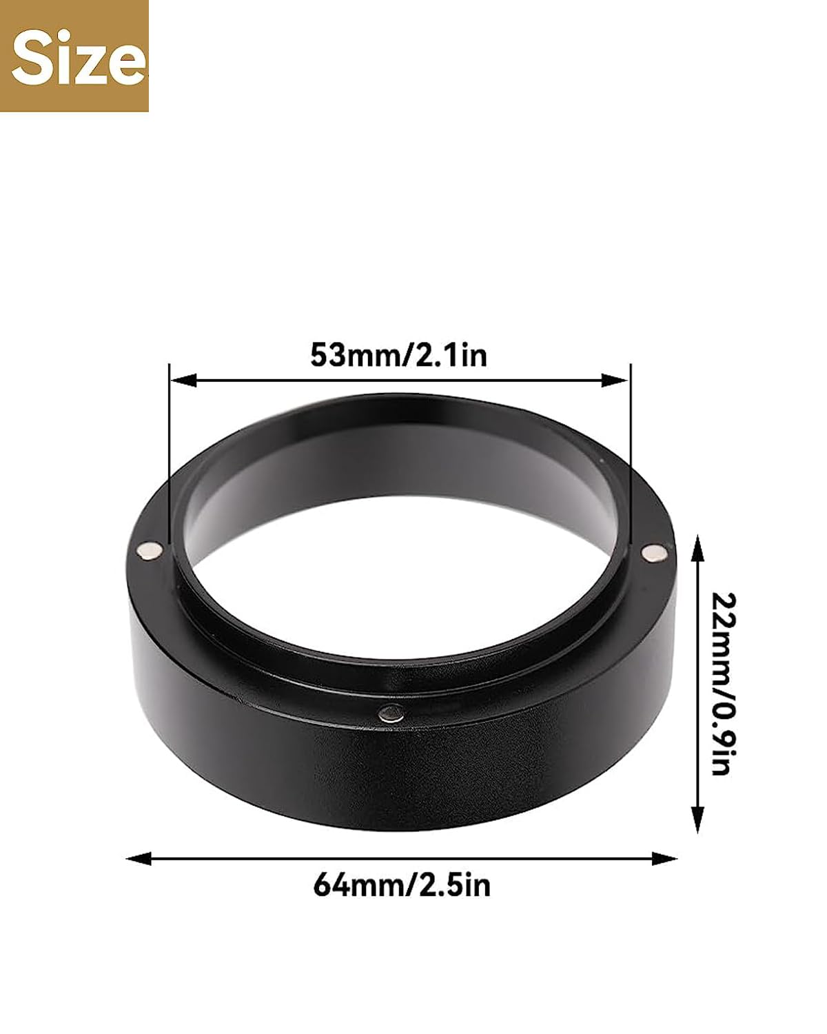 Anillos de dosificación, embudo de dosificación de espresso, compatible con anillo de dosificación de café magnético, embudo de anillos de