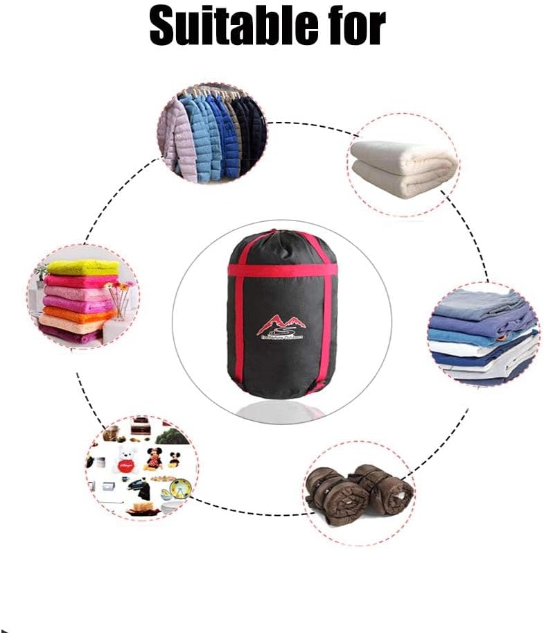 Wejjue Juego de 2 piezas de tamaño M y L de 24 L + 40 L, saco de compresión impermeable, saco de dormir, saco de almacenamiento para camping,