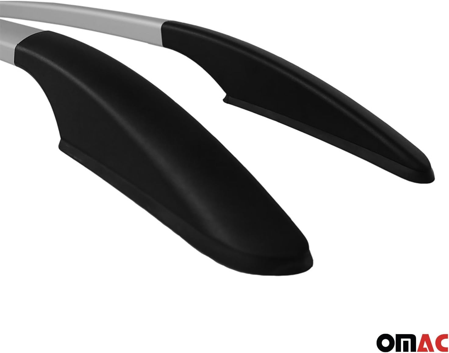 OMAC Rieles laterales de techo para Ford Escape 2013-2019 Aluminio Gris 2 Pcs