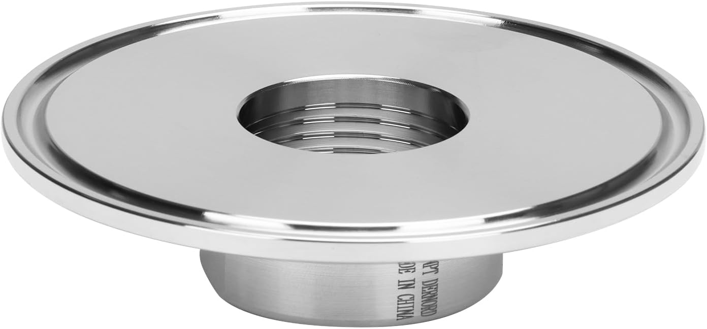 DERNORD Tri abrazadera sanitaria de 3 pulgadas a trío hembra NPT de 1 pulgada (1 pulgada NPT hembra (3 pulgadas Tri-abrazadera))