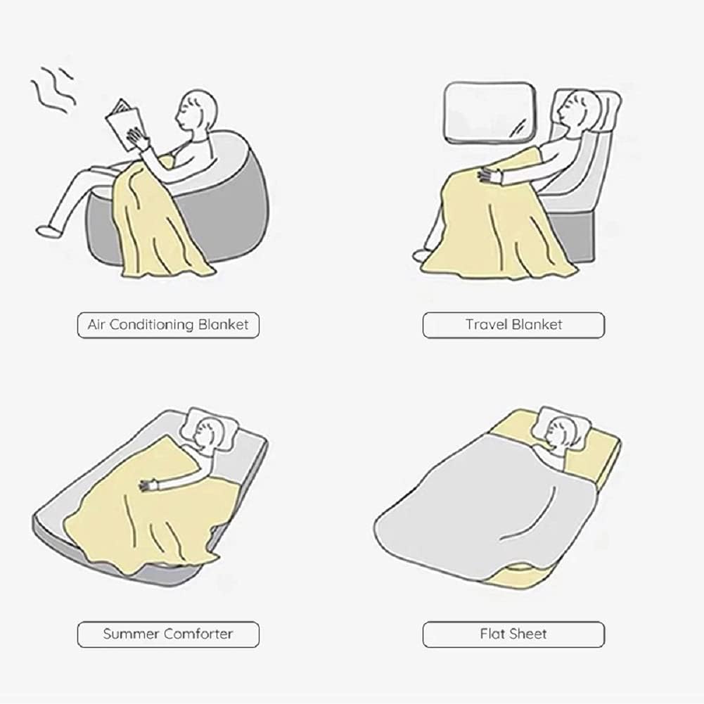 Manta de seda pura, 100% seda de morera por dentro y por fuera, manta de seda pura para sofá y cama, manta de cama ligera y acogedora para todas las