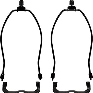 GIGIVOSHA Soporte para arpa de lámpara para mesa y lámparas de pie, 2 juegos de pantallas desmontables resistentes con montura estándar de 38 y GIGIVOSHA Soporte para arpa de lámpara para mesa y lámparas de pie, 2 juegos de pantallas desmontables resistentes con montura estándar de 38 y