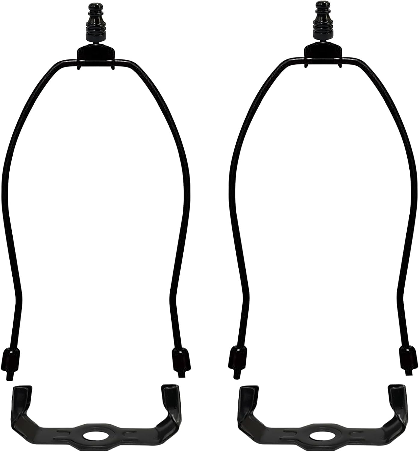 GIGIVOSHA Soporte para arpa de lámpara para mesa y lámparas de pie, 2 juegos de pantallas desmontables resistentes con montura estándar de 38 y