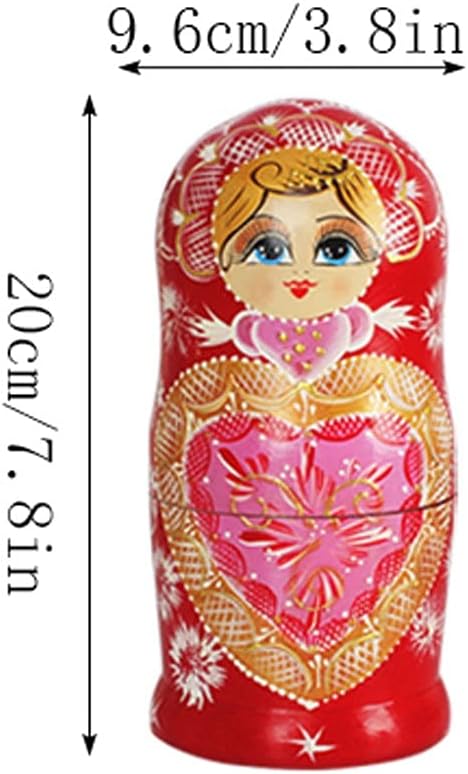 ECVYGJ Nesting Rolls 10pcs Russian Russian Nidification Dolls, Russian Wood Matryoshka Hand Toys for Children Christmas Home Home Decoration Wishing
