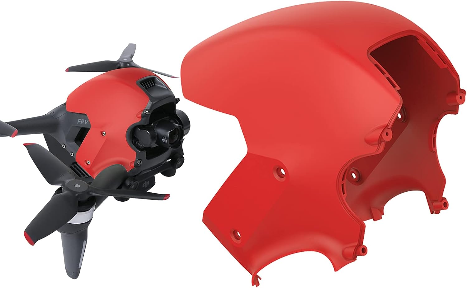 FPV Carcasa superior compatible con dron DJI FPV, cubierta de repuesto de respaldo, Fly More Kit combinado con vista en primera persona Drone UAV