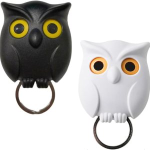 soputry Soporte magnético para llaves de búho, búho nocturno, ganchos para llaves de búho, ganchos de llave de búho, ojos abiertos y cerrados, con soputry Soporte magnético para llaves de búho, búho nocturno, ganchos para llaves de búho, ganchos de llave de búho, ojos abiertos y cerrados, con