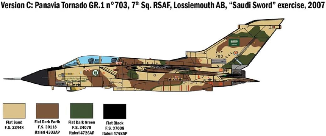 Italeri 2783S-148 Tornado Size 1IDS-Gulf War, Modelo, Unlackiert