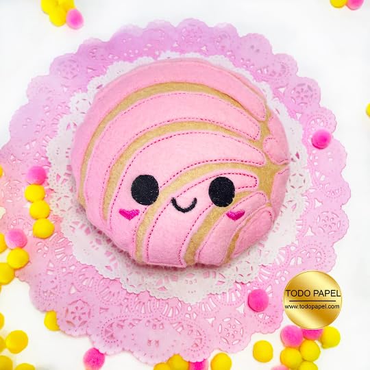 Kawaii Handmade Conchas mini Plushies, Pretend Play Food Mexican pan dulce Choose from Strawberry, Chocolate, Vanilla. Felt Eco friendly play