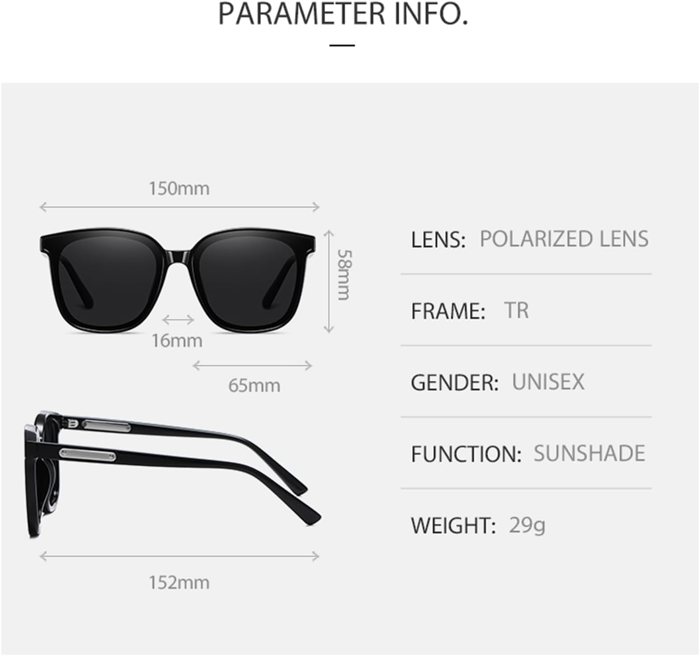 Gafas de sol miopía para hombres y mujeres, gafas de miopía para distancia, gafas de sol con marco TR90