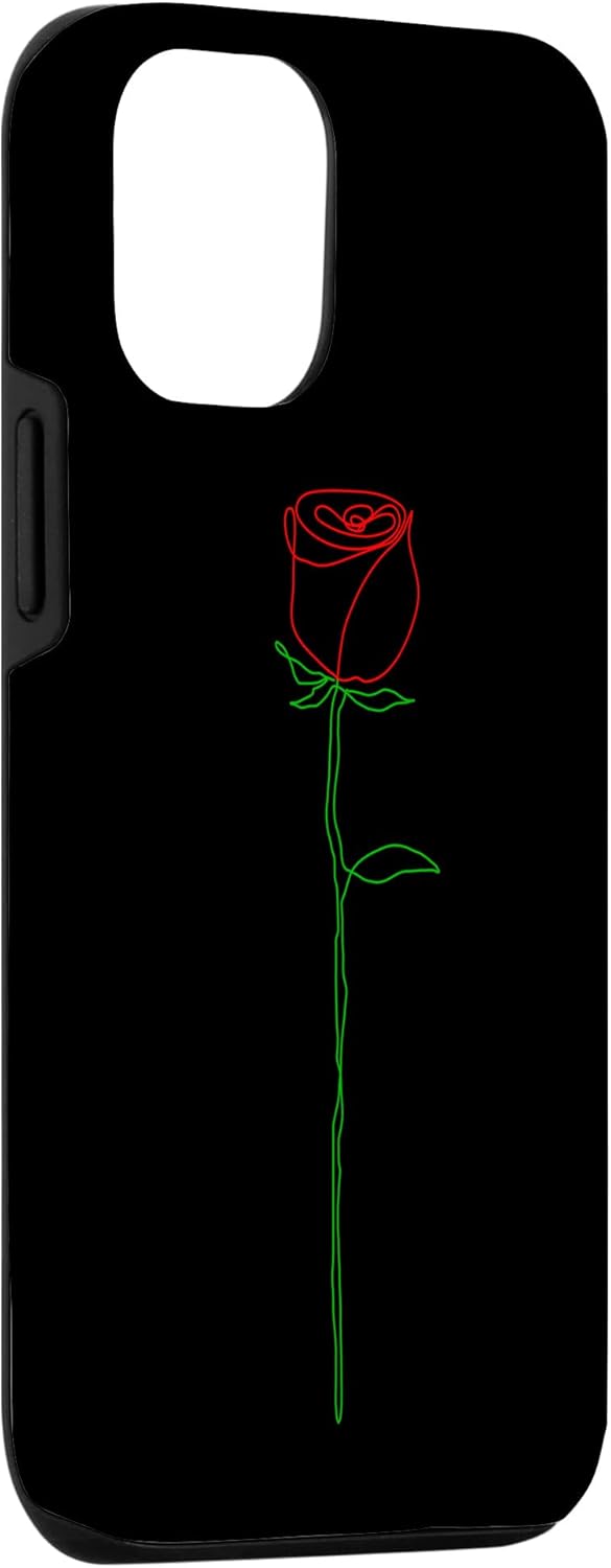 Funda para iPhone 1212 Pro Simple con diseño de líneas rojas y verdes