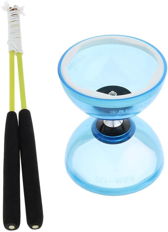 Newmind Diabolo WSticks Juego De Circo Tradicional Chino Yo Yo Malabarismo Juguete 4.7 in – Azul