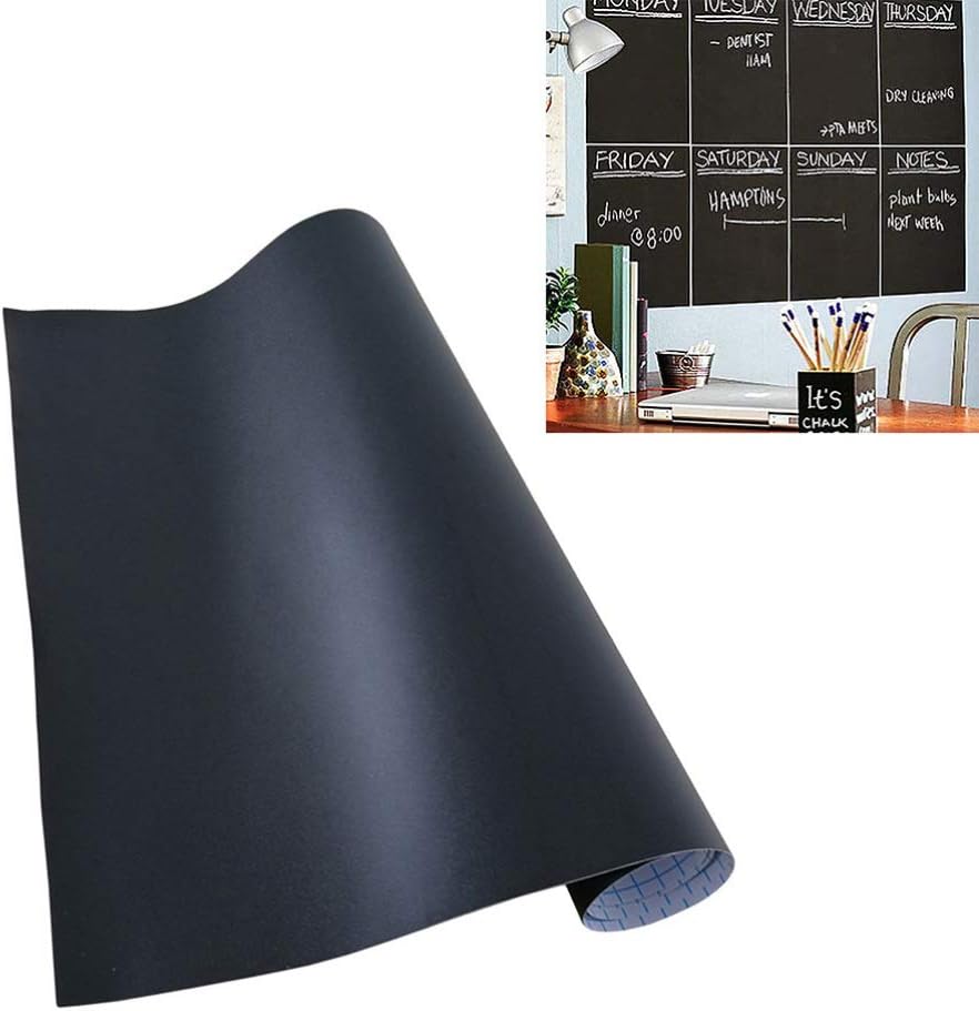 STOBOK 2 calcomanías de papel para pizarra de pizarra, papel de vinilo, papel tapiz de 17.7 x 78.7in, rollo de tablones de anuncios para bricolaje,