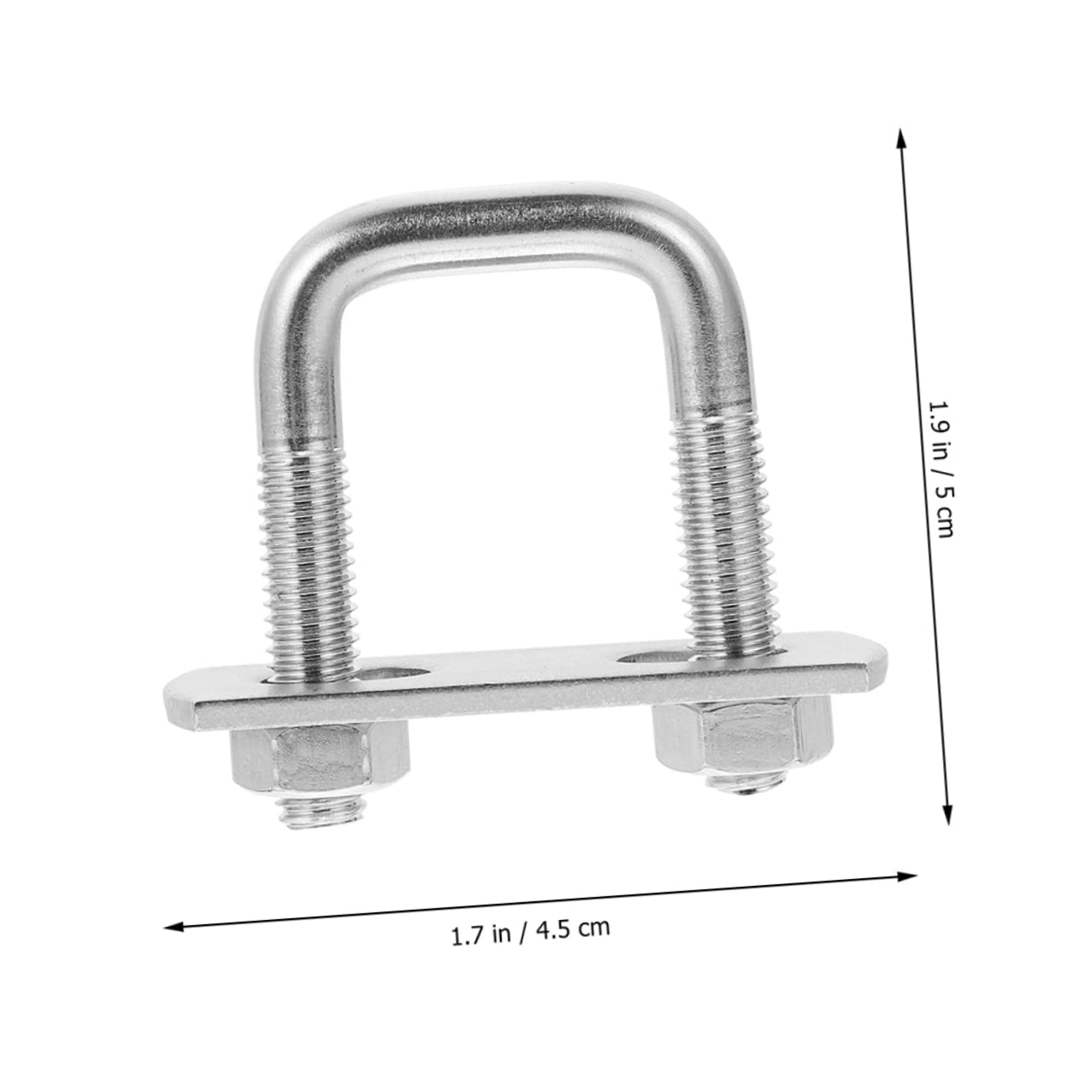 SOLUSTRE 4 unids U-Bolt Bolt U Bolt para Hardwares Antena Mástil Abrazadera Poste u Bolt Round Bend Bolt Reemplazo u Bolt Remolque u Tornillos