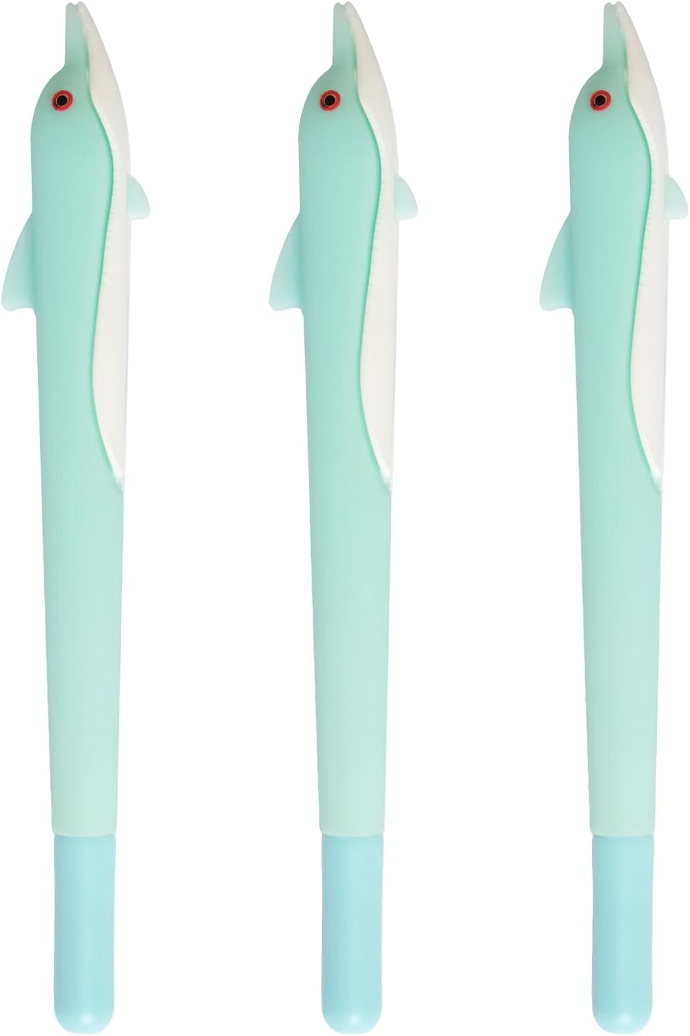 Cooapen Bolígrafos de tinta de gel en forma de delfín suave con forma de delfín, bolígrafos Kawaii de papelería para la escuela, oficina,