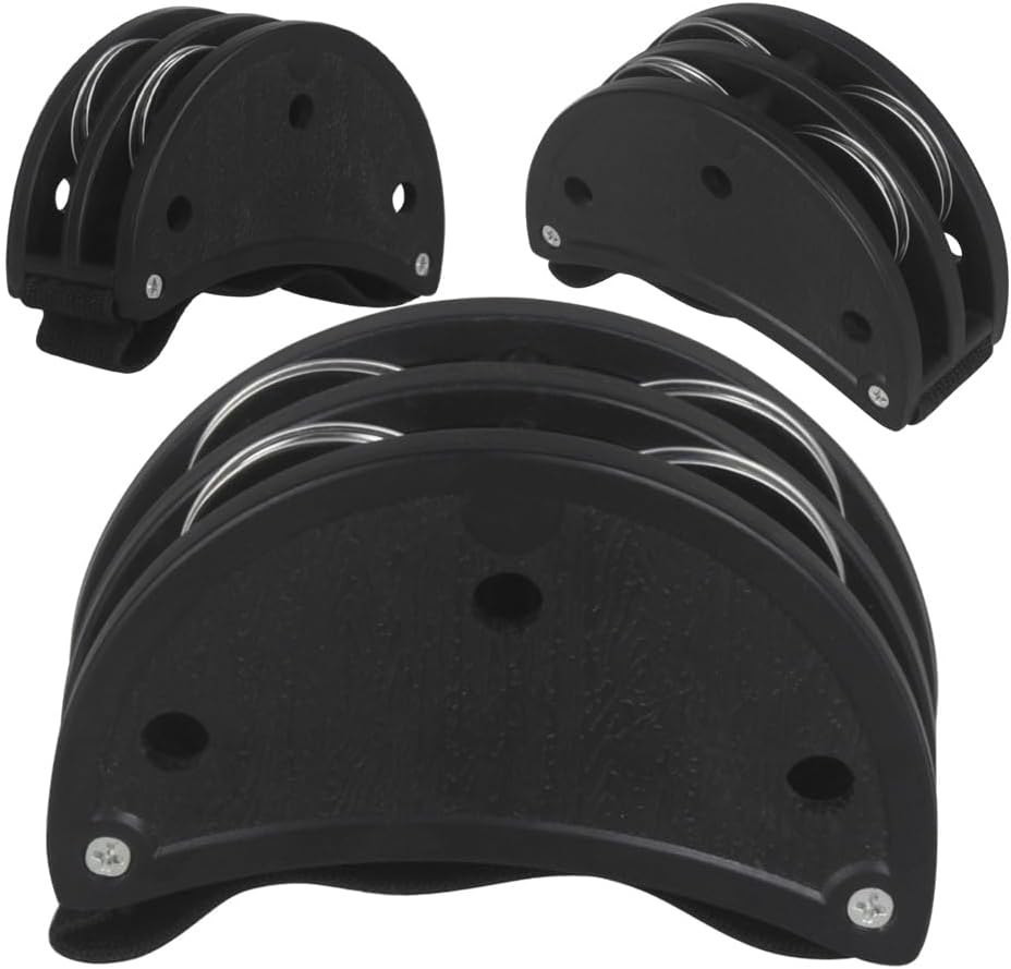 Pandereta de pie, 2 piezas de percusión de pandereta con pedal de pie con cascabel de metal para instrumento de accesorio de batería de guitarra