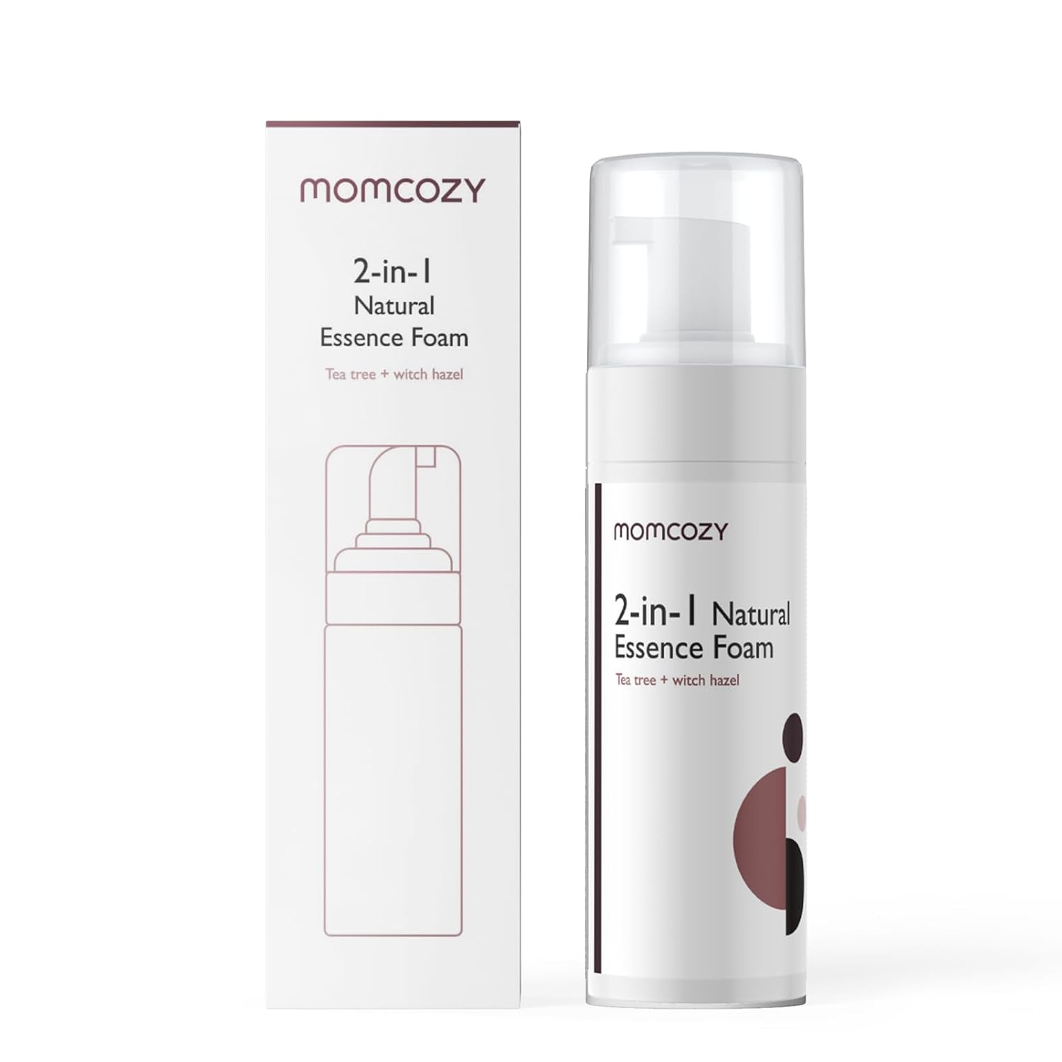 Momcozy Espuma refrescante de esencia natural posparto, 2 en 1, árbol de té de hamamelis, espuma de tacto suave para maternidad, mujeres, madres,