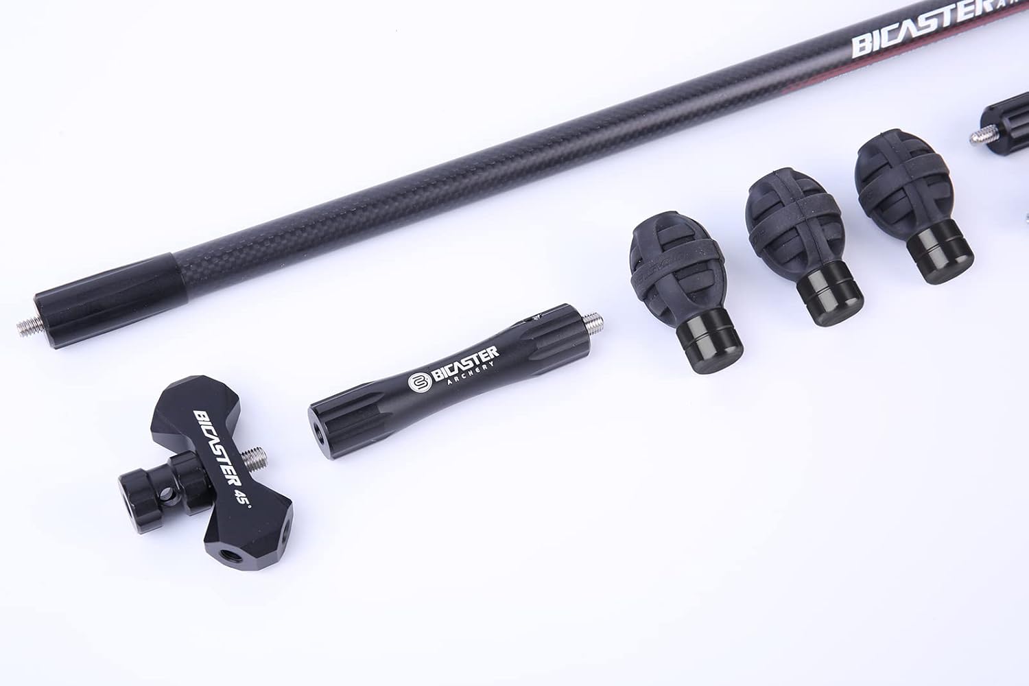 BICASTER Sistema estabilizador de tiro con arco 3K hecho en carbono, juego completo