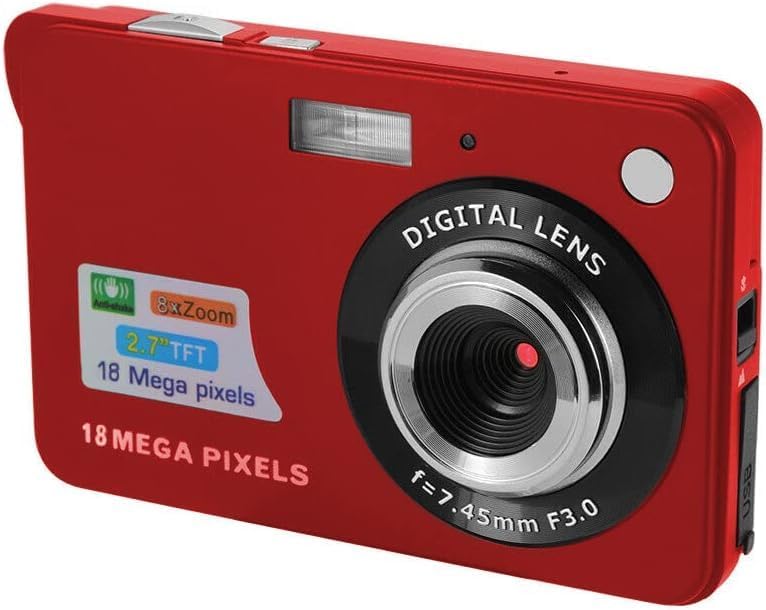 Kit de cámara digital de megapíxeles de 18 MP con pantalla LCD de 2.7 pulgadas, batería recargable, tarjeta SD de 32 GB, soporte para tarjetas,