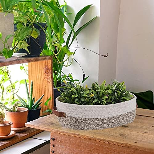 Paquete de 2 cestas de almacenamiento tejidas para tanque de inodoro, cesta organizadora de decoración del hogar de granja para baño, mesa y