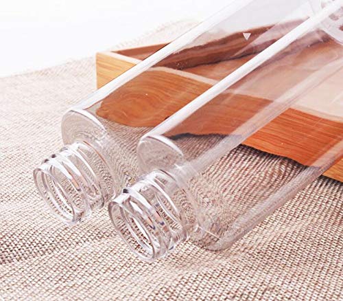 Frasco de botella de plástico vacío transparente de 3.4 fl oz3.4 oz con reductor de orificio y tapa de tornillo Envase de embalaje de viaje