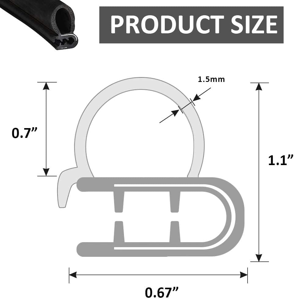 Sello de goma para puerta automotriz con bombilla lateral para automóviles, camiones, barcos, casas rodantes y aplicaciones domésticas, tiras